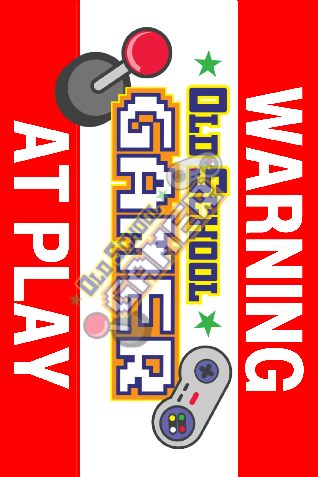 Warning: Old School Gamer At Play Metal Sign